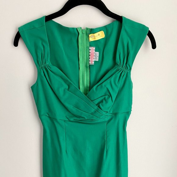 Pinup Couture Green Erin Wiggle Dress Size S - Picture 8 of 11